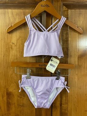 Salt Life Youth Girls Lavender Ribbed Bikini Set